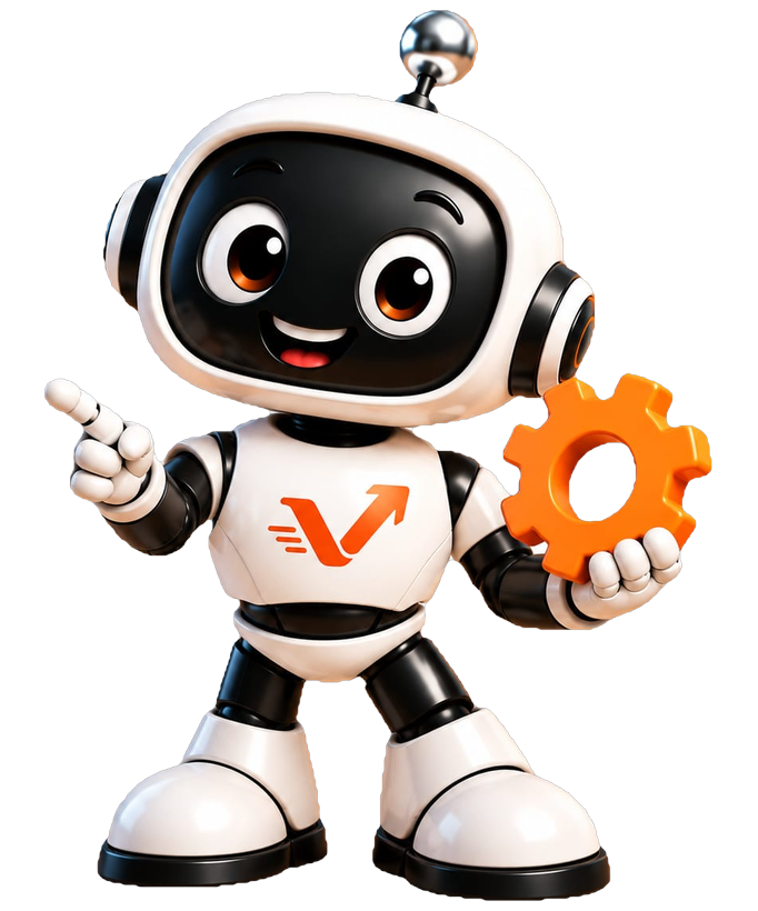 Der vaiacon-Roboter mit Zahnrad